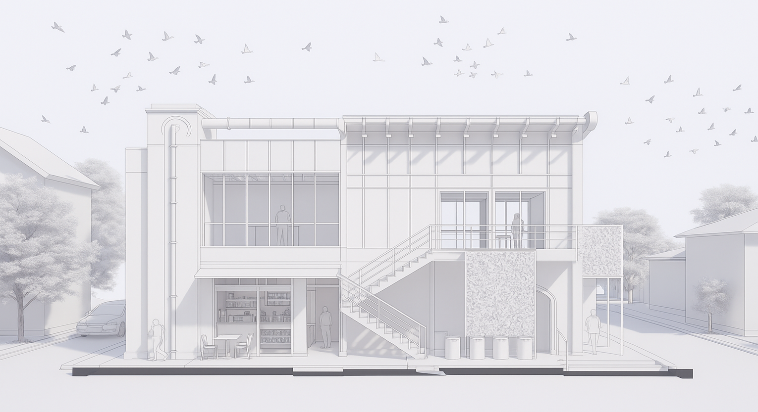株式会社家来の建築現場風景 - モダンな建築プロジェクト